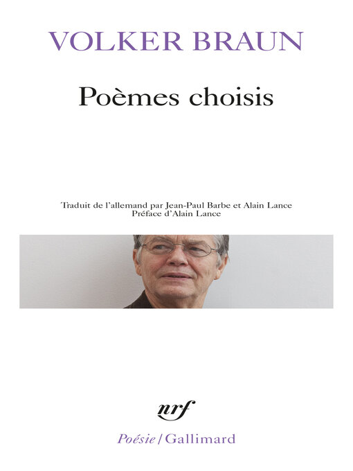 Title details for Poèmes choisis by Volker Braun - Available